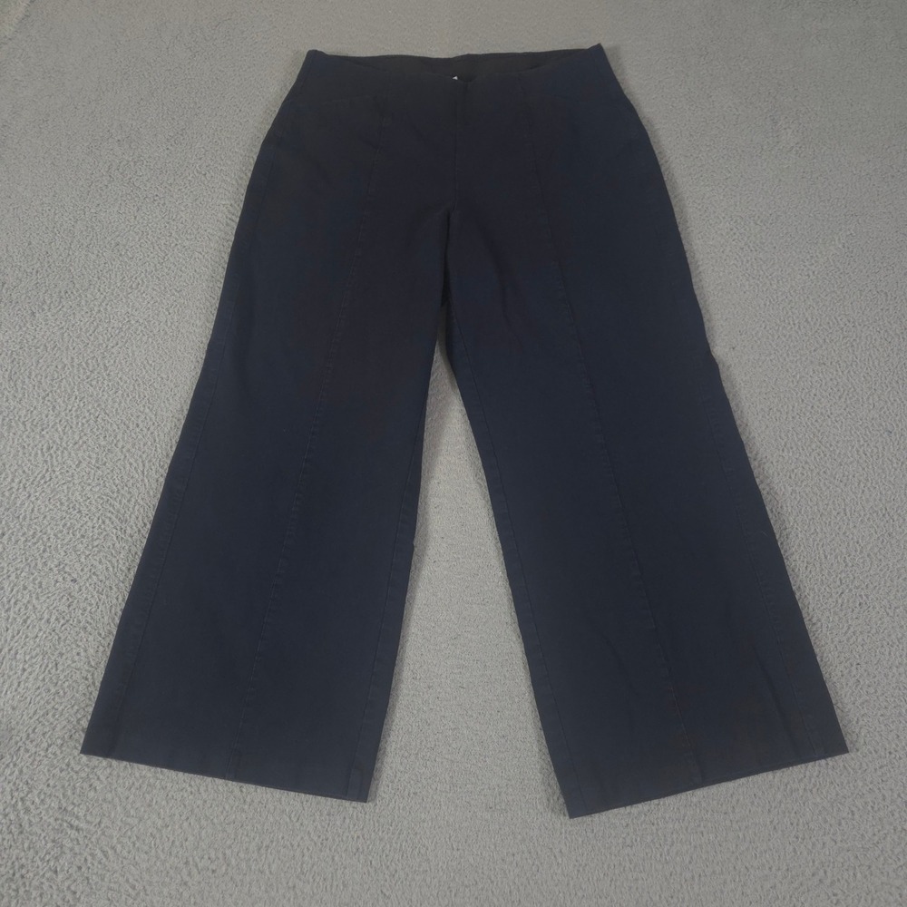 Old Navy Pants Womens XL Navy Pixie High-Waisted Pull-On Super Wide-Leg Stretch